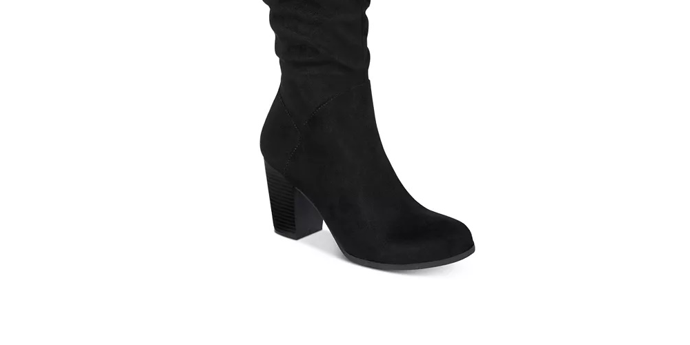 Material Girl Botas femininas Myah Tall pretas tamanho 8 M