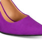 Sandálias femininas Material Girl Darcie 2 com bico fino para ocasiões especiais, roxas, tamanho 7 M
