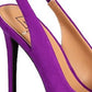 Sandálias femininas Material Girl Darcie 2 com bico fino para ocasiões especiais, roxas, tamanho 7 M