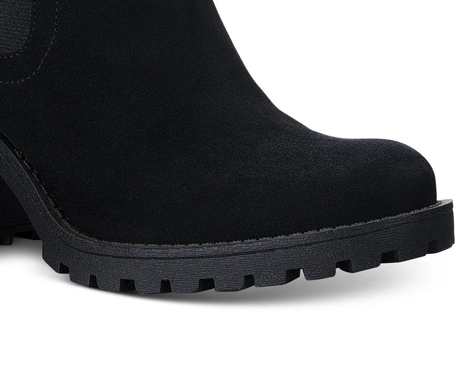 Botas femininas American Rag Morghan com palmilha acolchoada e bico redondo, pretas, tamanho 9 M