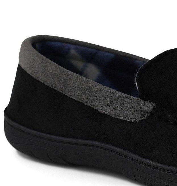 Mocassins masculinos vintage à prova de intempéries, pretos, tamanho médio