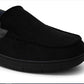 Mocassins masculinos vintage à prova de intempéries, pretos, tamanho médio