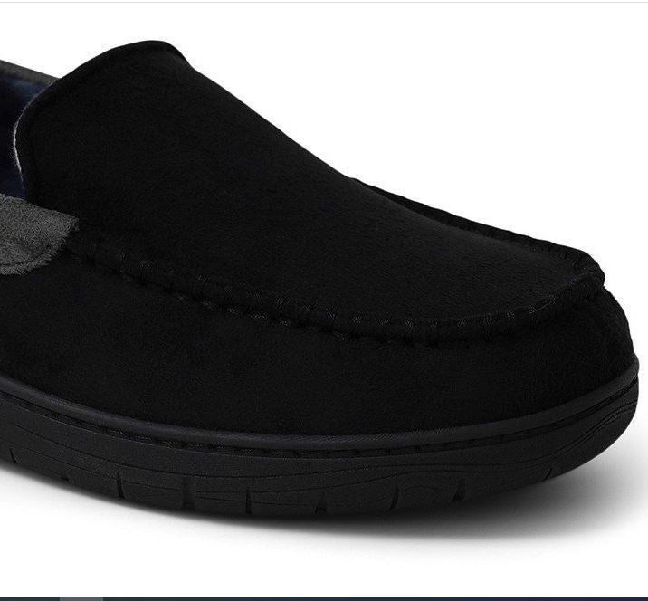 Mocassins masculinos vintage à prova de intempéries, pretos, tamanho médio