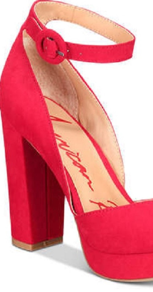 Sandálias femininas American Rag Reeta com salto bloco e plataforma, tamanho M