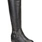 Botas femininas estilo Milah com bico fechado e cano alto, tamanho M