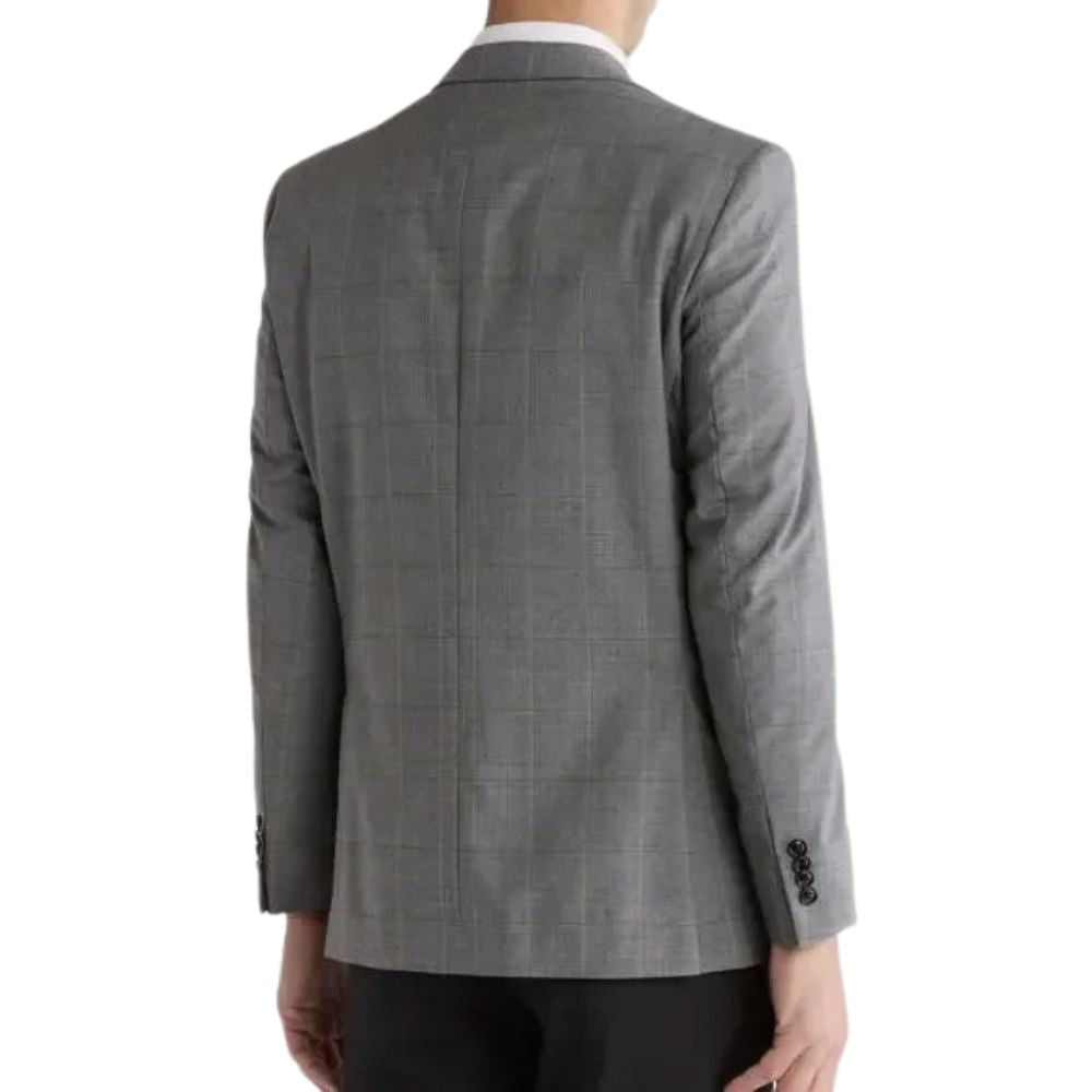 Ted Baker Jarrow Plaid Wool Sport Coat Grey Regular