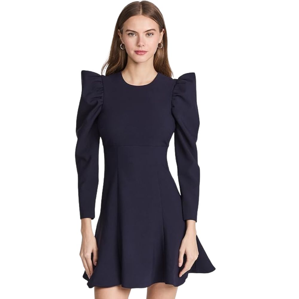 LIKELY Alia Long Sleeve Fit & Flare Cocktail Dress in Navy