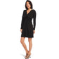Vestido Karen Kane com frente torcida, preto