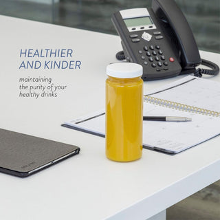 Garrafa de vidro para viagem, frasco de vidro, 16 onças [pacote com 6] 