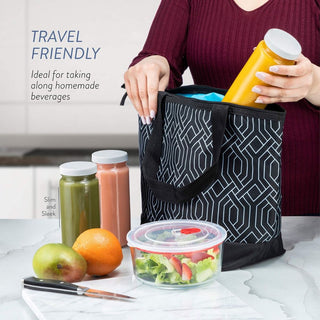 Garrafa de vidro para viagem, frasco de vidro, 16 onças [pacote com 6] 