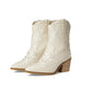 MIA "Calico" Embroidered Faux Leather Booties Ivory