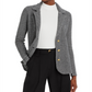Blazer de cashmere com lapela entalhada da Bloomingdale's, preto, tamanho P