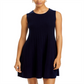 Vestido curto de cashmere C by Bloomingdale's Cashmere azul-marinho