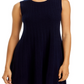 Vestido curto de cashmere C by Bloomingdale's Cashmere azul-marinho