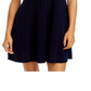 Vestido curto de cashmere C by Bloomingdale's Cashmere azul-marinho