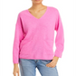 Suéter Baja de Caxemira com Gola V, Rosa, Tamanho GG, da Bloomingdale's