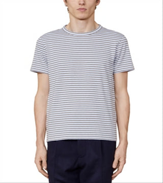 Camiseta listrada de manga curta Officine Generale bege tamanho 4XL