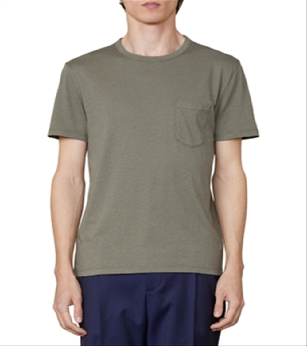 Camiseta com bolso texturizado Officine Generale, verde, tamanho P