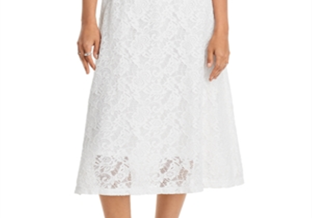 Saia Wilt Lace A Line Branca