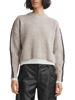 rag & bone Ingrid Wool Crewneck Sweater Gray Size L