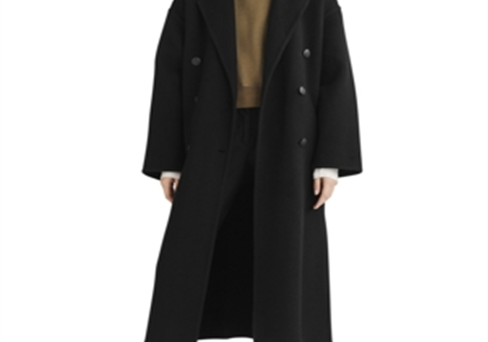 Casaco Thea de abotoamento simples preto tamanho XS