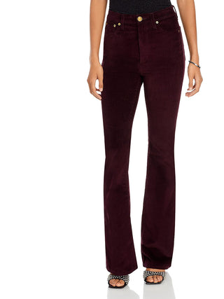 Calça jeans flare de cintura alta Casey Corduroy Rag &amp; Bone Borgonha