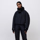 Cropped Cocoon Jacket - Black