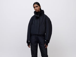 Cropped Cocoon Jacket - Black