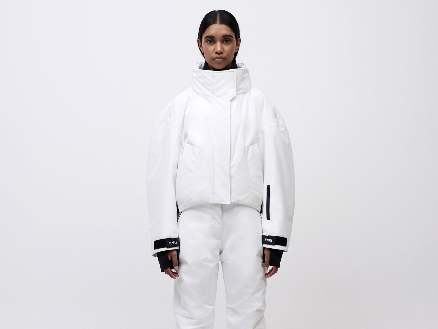 Cropped Cocoon Jacket - White