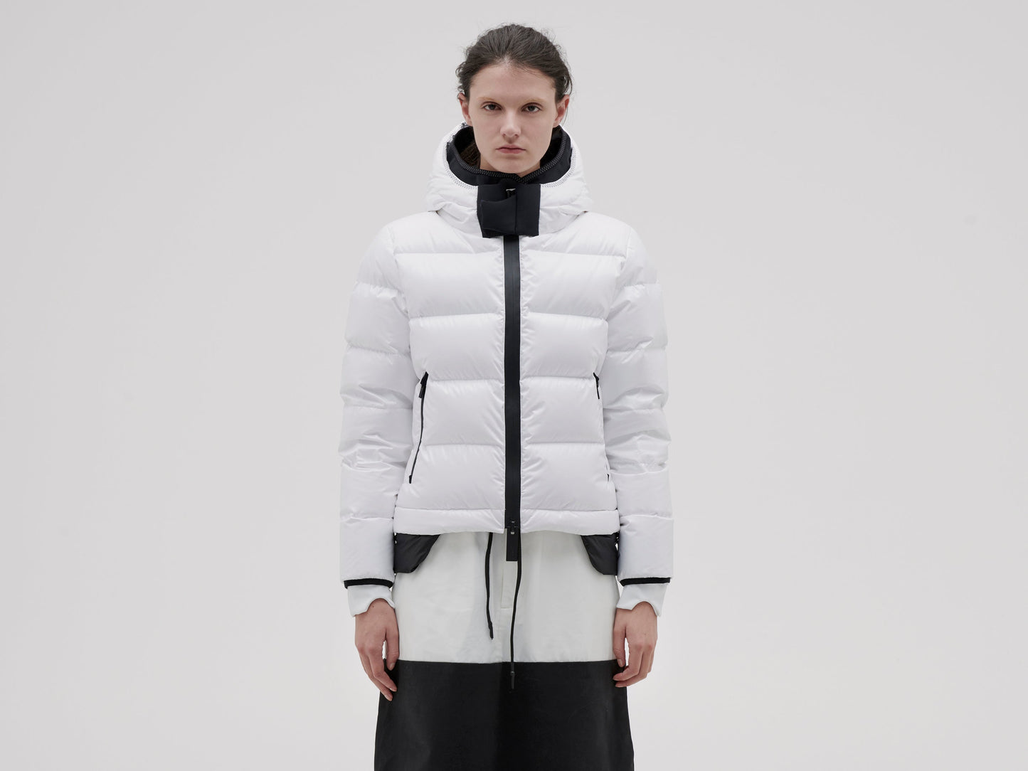 10K Nano Gloss Puffer Jacket Cropped - White