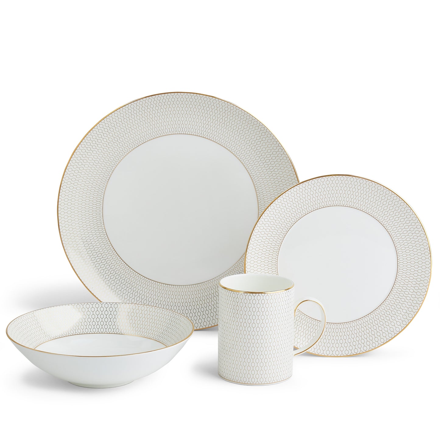 Wedgwood Gio Gold 4 Piece Dinnerware Set