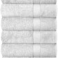 Set of 6 Hotel & Spa 100% Cotton Bath Towels 27x52 inch