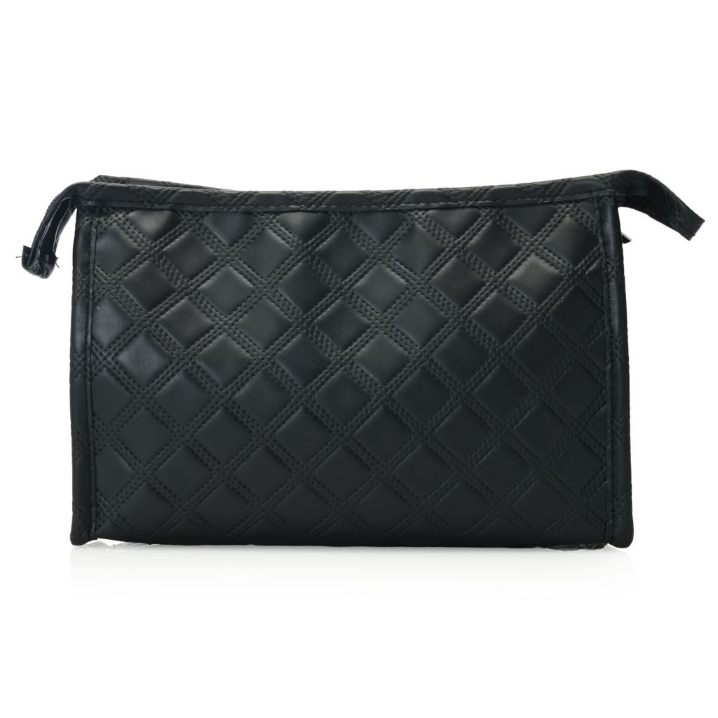 Dr. Susan Spell Black Quilted Cosmetic Bag