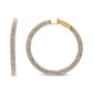 18K Rose Gold 6.90 Cttw Pave Set Diamond Inside Out Eternity Hoop Earrings (F-G Color, VS1-VS2 Clarity)