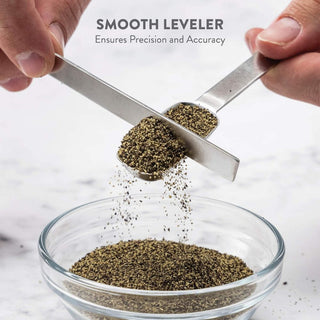 Colheres medidoras de aço inoxidável premium - conjunto de 7 peças 