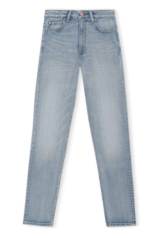 Ganni - Calça Jeans Cropped com Elástico Confortável