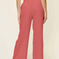 Double Take - Women's Full Size Texture Smocked Waist Wide Leg Pants
