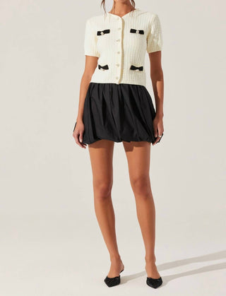 Astr - Cardigan Averie com Laço Contrastado