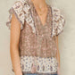 M.A.B.E. - Bani Print Frill Top