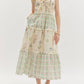 Entro - Tiered Floral Midi Dress
