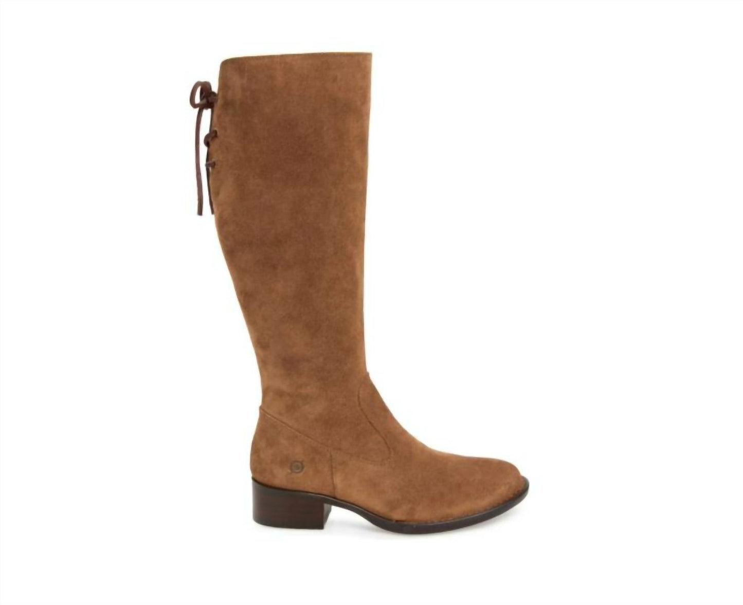 Born - Women's Cotto Back Lace Up Suede Leather Knee High WIDE CALF Riding Boots