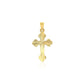 14k Tri Color Gold Cross Pendant