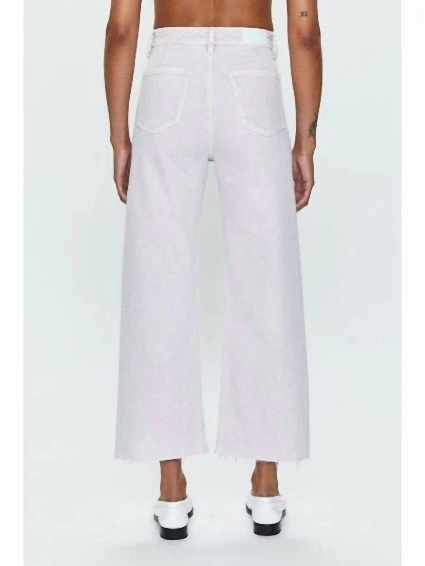 Pistola - Penny Crop High Rise Wide Leg Denim Pants