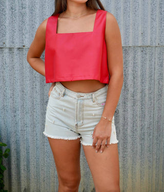 Buddylove - Regata Manning Vegan Leather Cropped