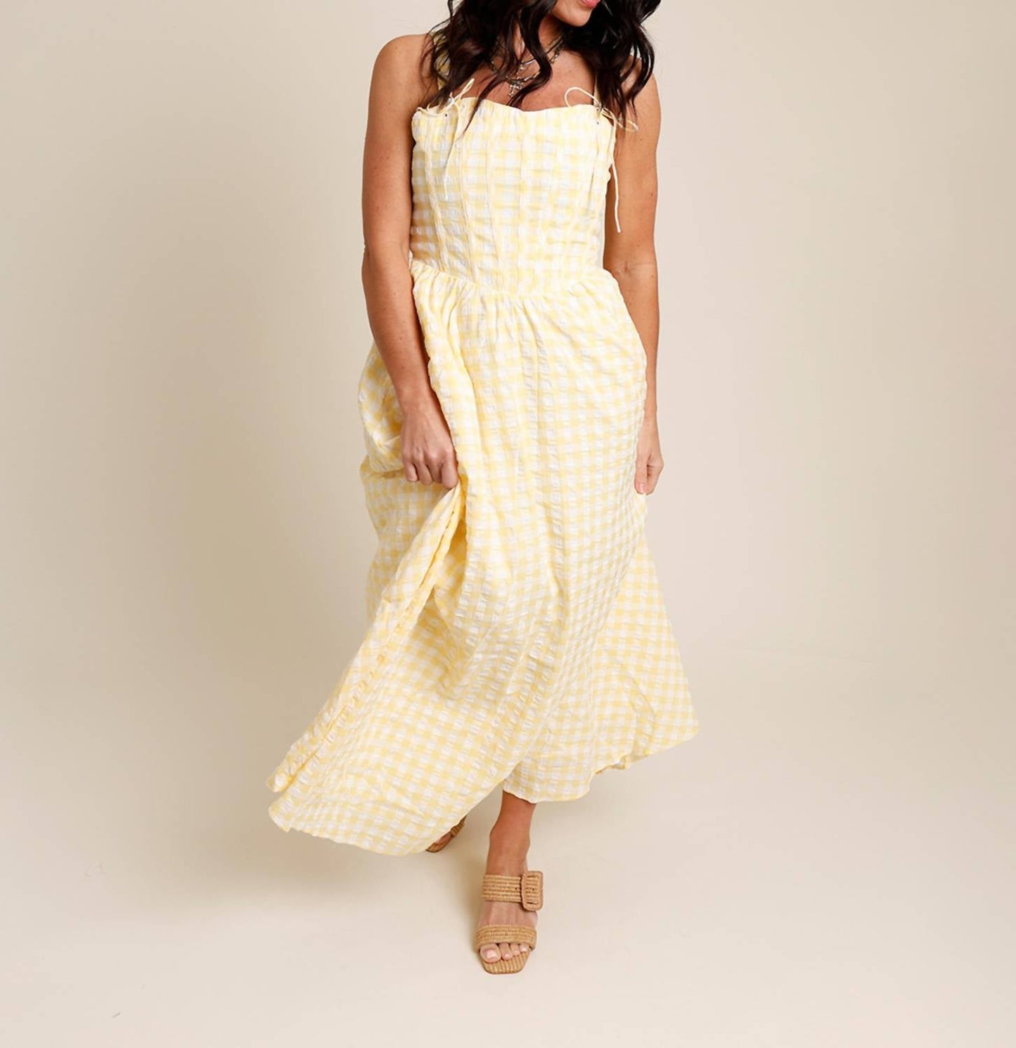 Line And Dot - Junie Corset Midi Dress