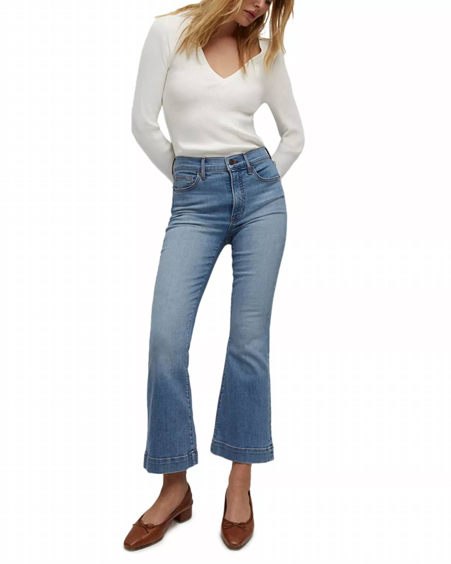 Veronica Beard - Carson High Rise Ankle Flare Jeans