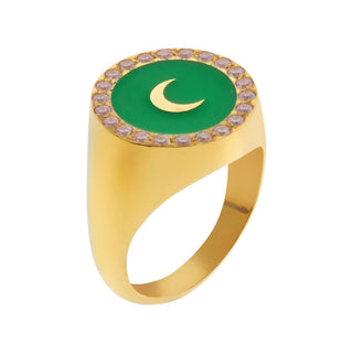 Eye M - Anel Chevalier de Cristal da Lua Feminino