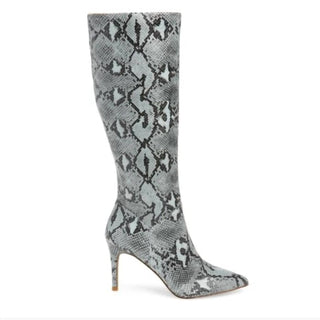 Steve Madden - Women's Kinga Snakeskin Faux Leather Pull On Tall Boots