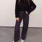 Aemi + Co - Ribbed Knit Slouchy Sweater