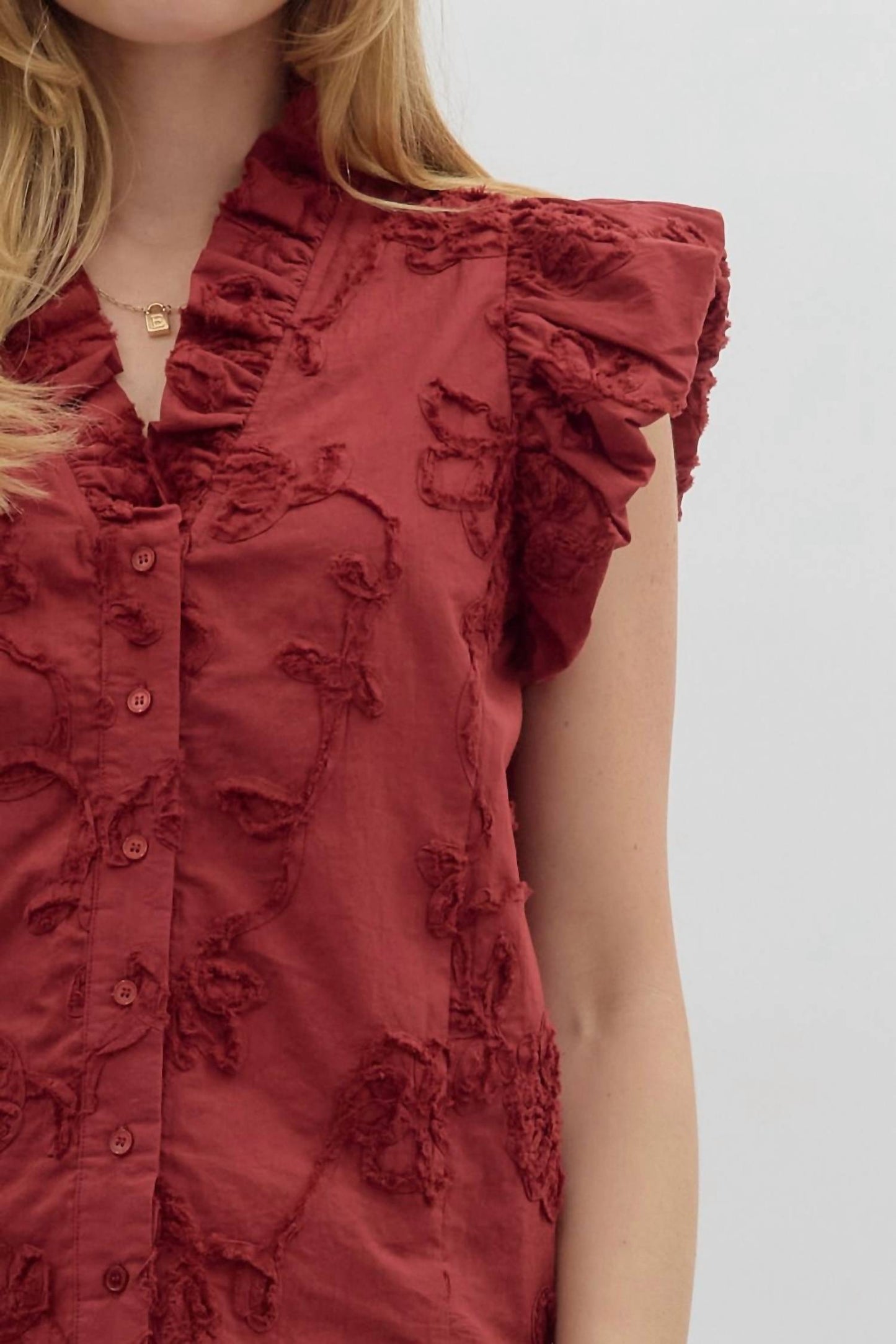 Entro - Love Is Alive Flutter Sleeve Top